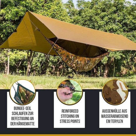 Materasso di emergenza per tenda isolante - protezione termica per materassi da tenda - ultraleggero - escursioni outdoor campeggio - 280 x 120 cm (camo) materasso per 2 persone