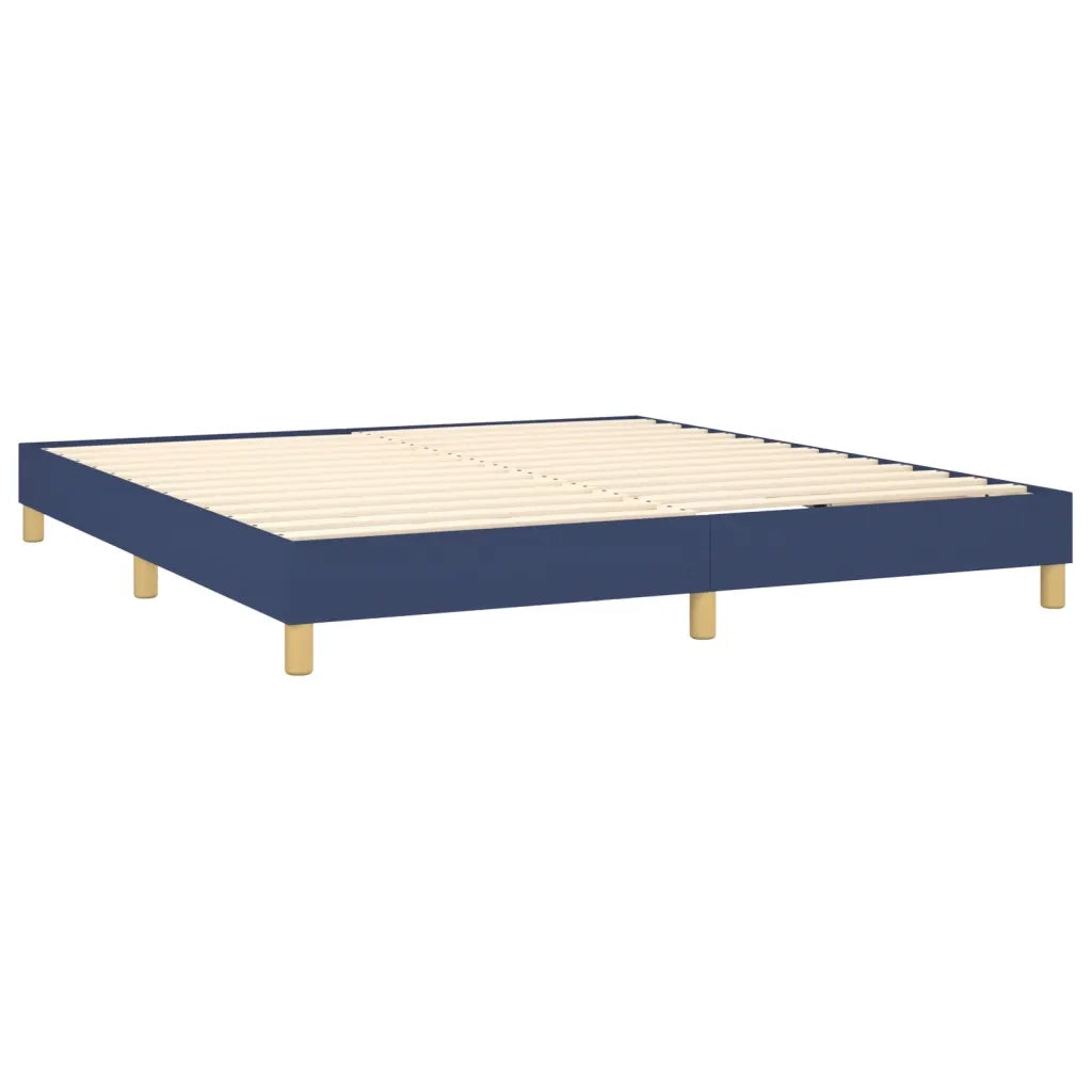 Struttura Letto a Rete a Molle Blu 180x200 cm in Tessuto 3120636