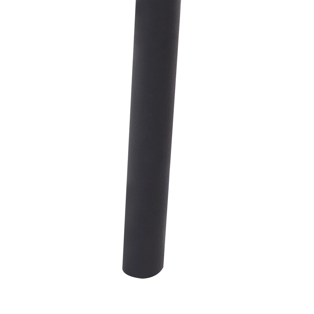 Set di 4 sedie da pranzo impilabili in plastica e senza braccioli, di colore beige e nero stile moderno