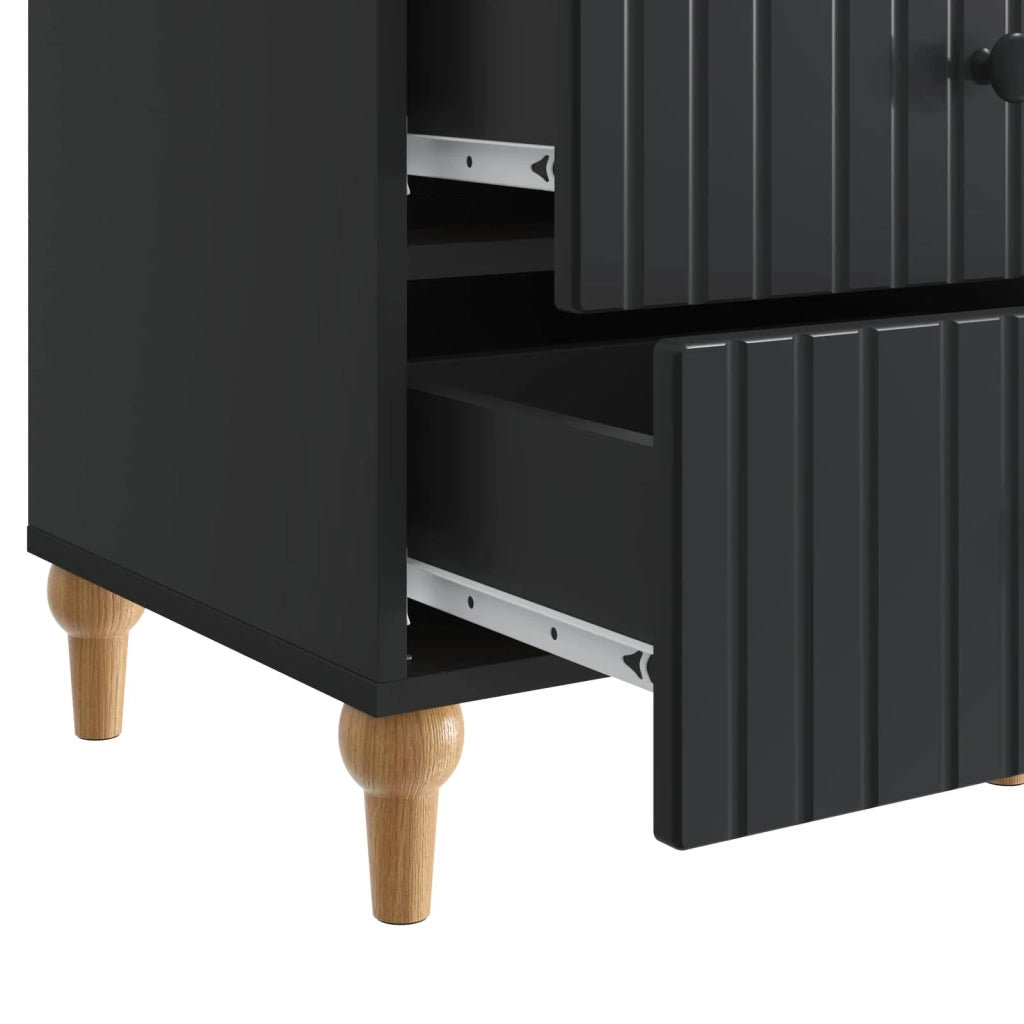 Armadio da Notte Nero 43x 41 x 66,5 cm Legno ingegnerizzato 894096