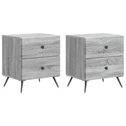 Armadio da Notte 2 pcs Grigio Sonoma 43 x 34,5 x 47,5 cm