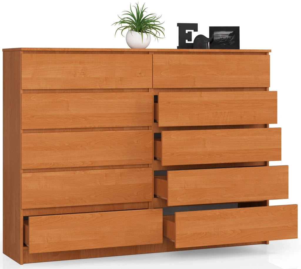 Cassettiera AKORD K160 Ontano 160 cm 10 cassetti 160x40x121 cm