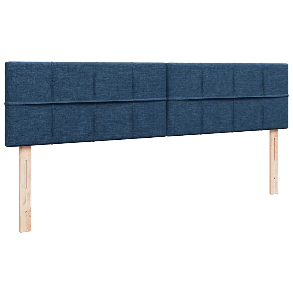 Struttura Letto Pouf con Materasso Blu 180x200cm in Tessuto 3311483