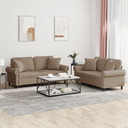 Set di Divani 2 pz con Cuscini Cappuccino in Similpellecod mxl 82937