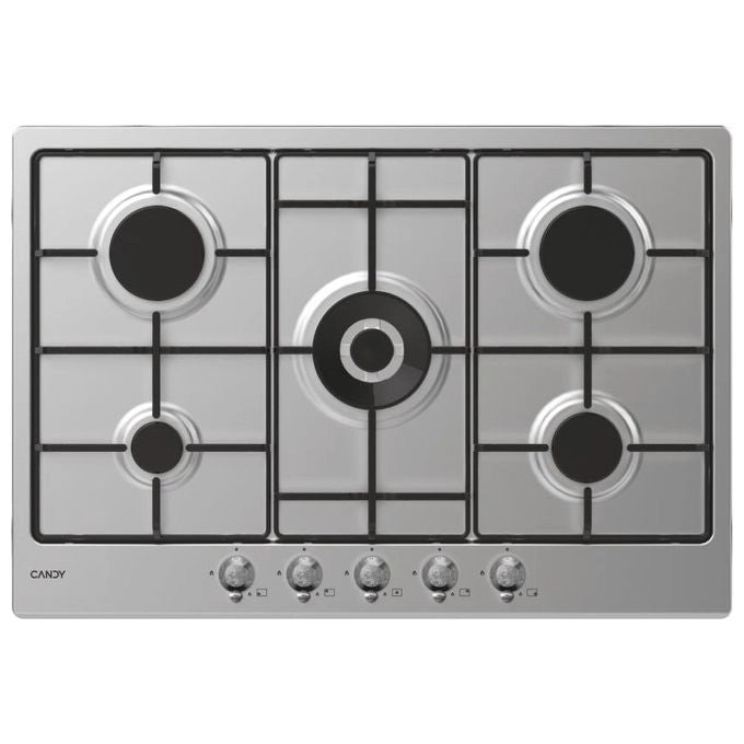 Candy Classic CHW74WTX Acciaio inox Da incasso 75 cm Gas 5 Fornello(i)