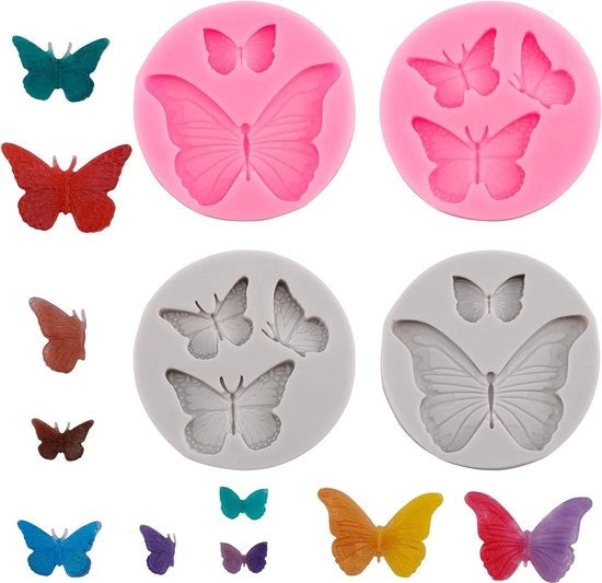 Fondant Mal in Silicone - Fondant Mal Flexibile - Fondant Mal a forma di Farfalla - Decorazione per Torta da Festa - Decorazione per Torta da Matrimonio