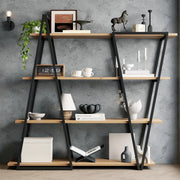 Scaffale geometrico in metallo e MDF 158×35×166 cm