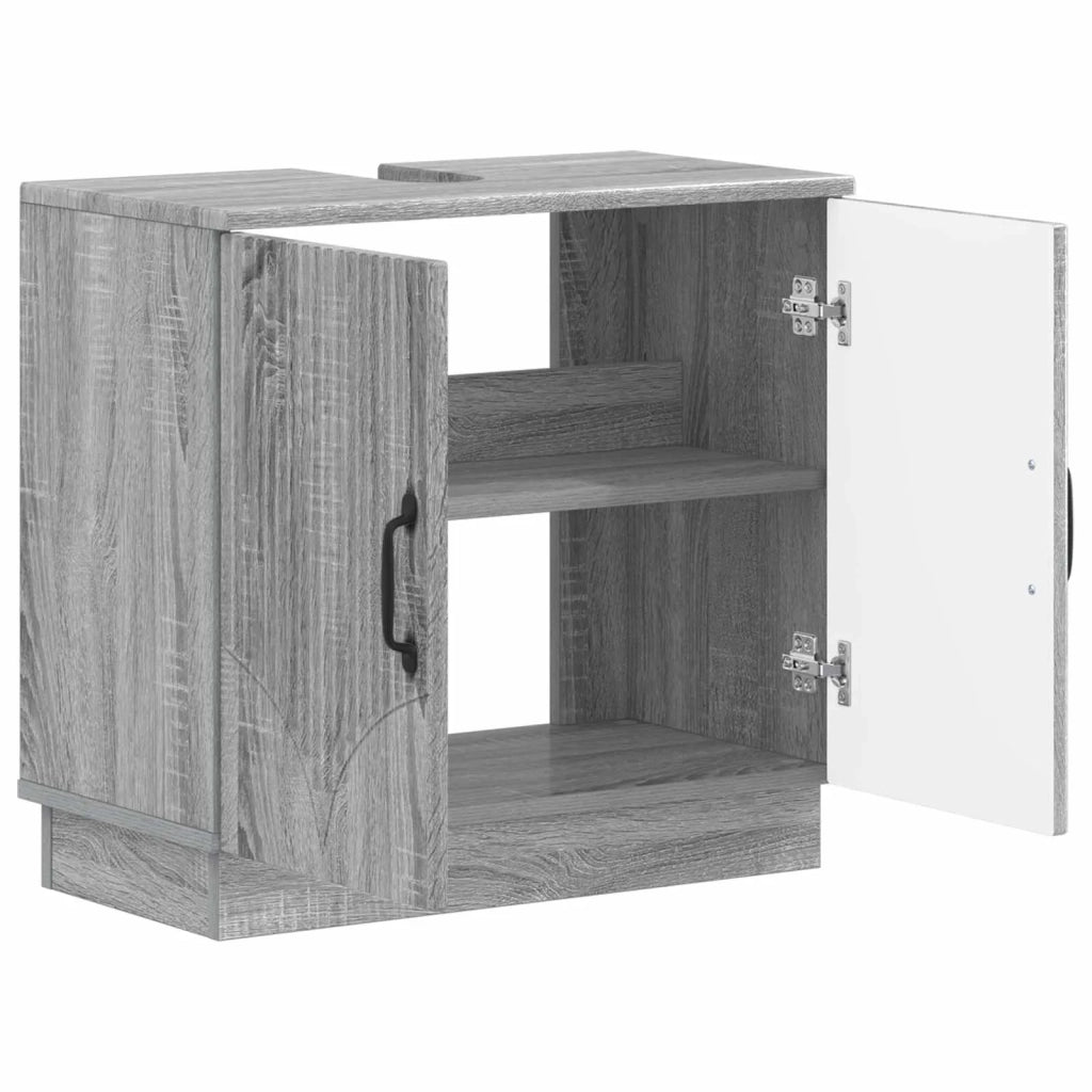 Armadio per Lavabo da Bagno HOORN Sonoma grigio 897231