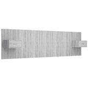 Testiera | Testata Letto con Comodini in Legno Multistrato Grigio Sonoma