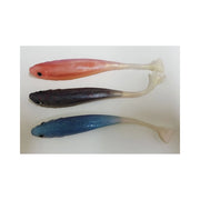 Trade Shop - Set 3 Pezzi Pesci Esche Artificiali In Gomma Silicone Per Pesca Lago Fiume -