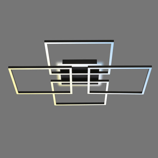 Applique Moderna Frame Brilo Smart Metallo Nero Led Integrato 50W