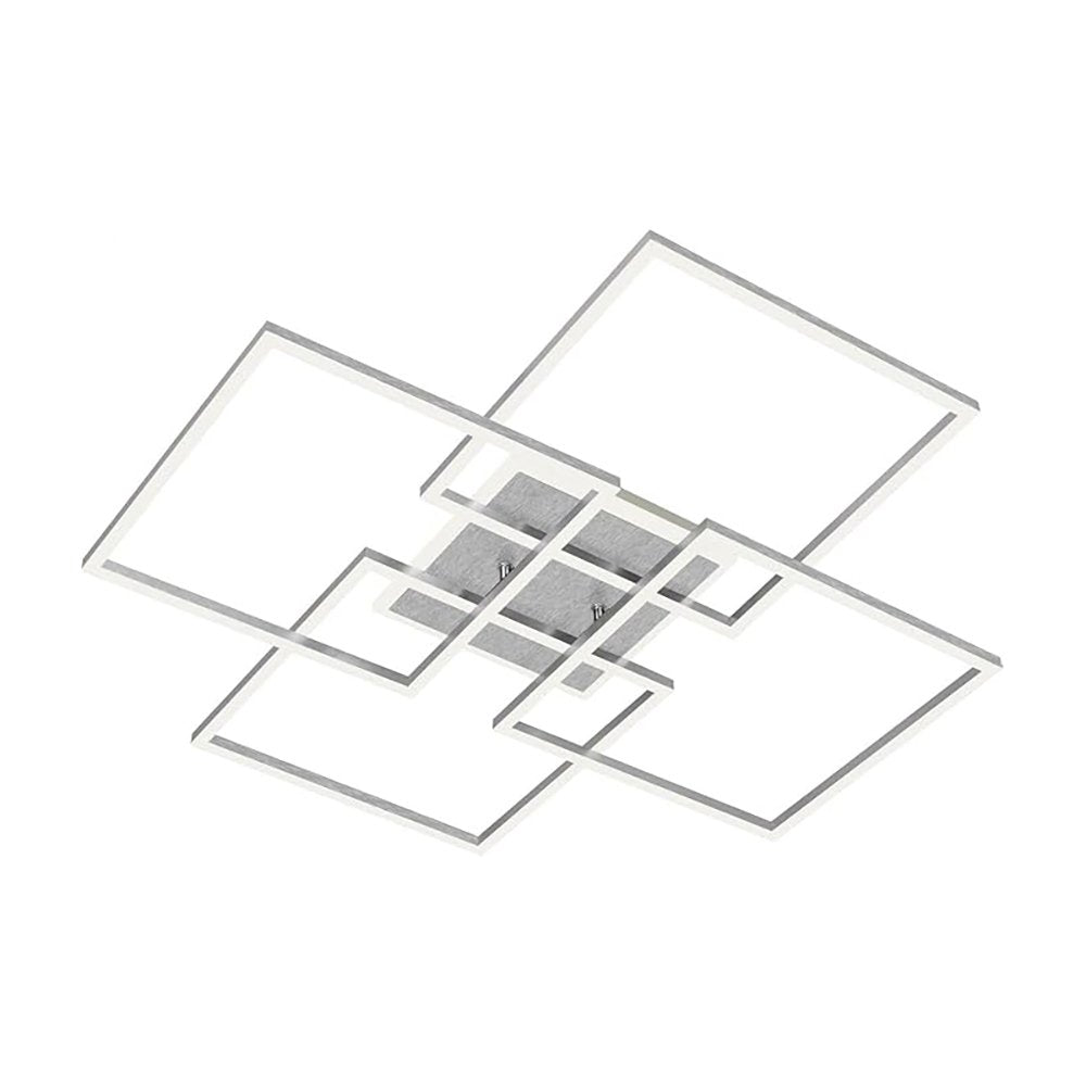 Applique Moderna Frame Brilo Smart Metallo Argento Led Integrato 50W