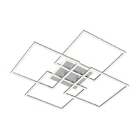 Applique Moderna Frame Brilo Smart Metallo Argento Led Integrato 50W