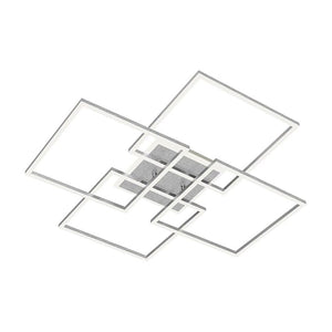 Applique Moderna Frame Brilo Smart Metallo Argento Led Integrato 50W