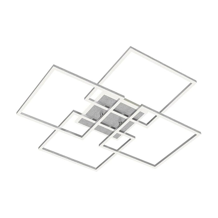 Applique Moderna Frame Brilo Smart Metallo Argento Led Integrato 50W