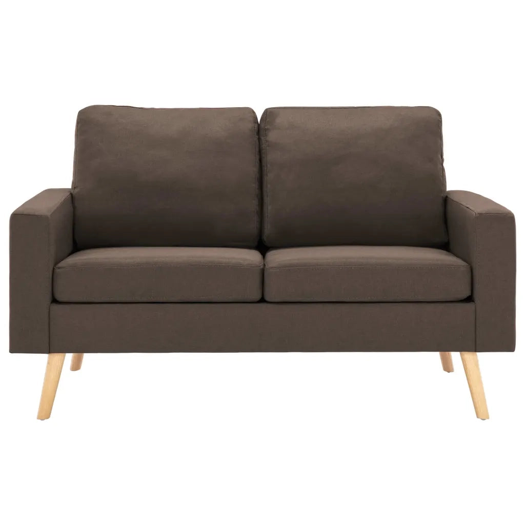 Divano a 2 Posti-Sofa 2 Posti Marrone in Tessuto