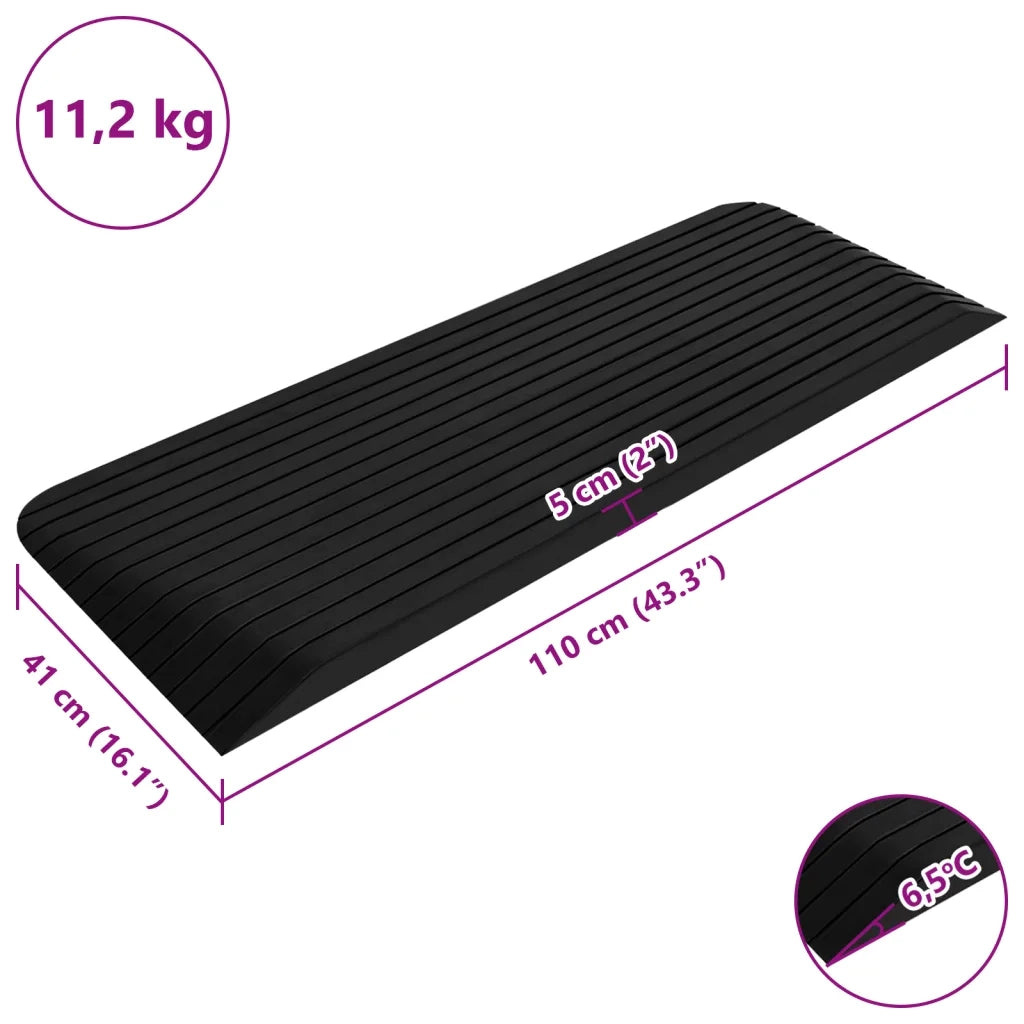 Rampe per Soglia 2 pz 110x41x5 cm in Gomma 150975