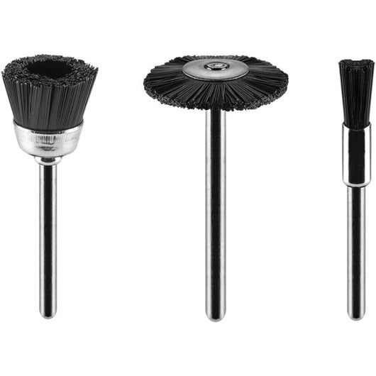 Topex 55h068 set di spazzole in n nylon, a tazza, a disco, se ds