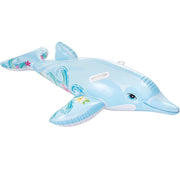 Trade Shop - Cavalcabile Forma Delfino Gonfiabile Piscina Mare 175 X 66 Cm Con Maniglie 58535 -