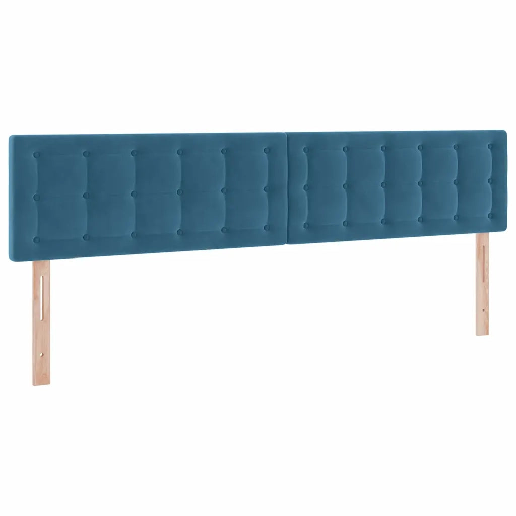 Letto con Contenitore Blu Scuro 200 x 200 cm Velluto