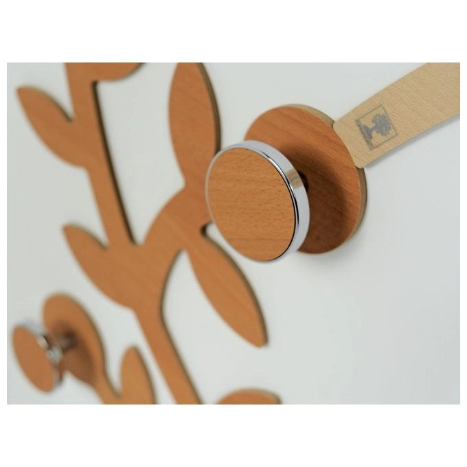 Foppapedretti 9900407210 Appendialbero Appendiabiti da Parete Modulare 3 Ganci in MDF e Plastica colore Bianco