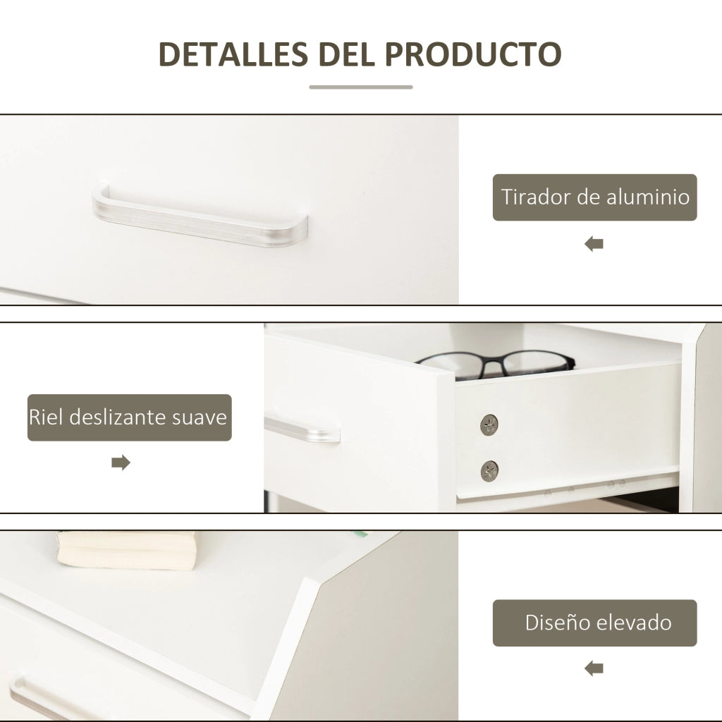 Cassettiera per ufficio ¨C zephmum ¨C bianco 40x36x65 cm