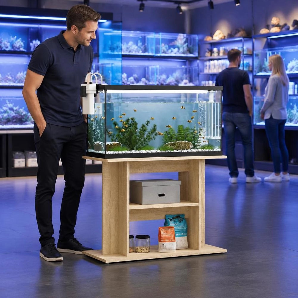 Aquarium Stand Sonoma Oak 80x35x60 Cm Wood Composite