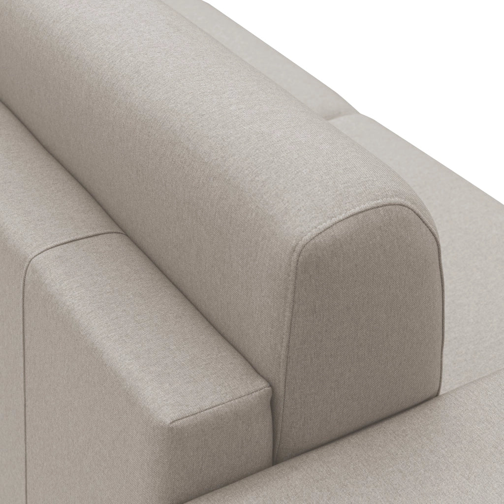 Chris Divano letto angolare 5 posti in tessuto impermeabile T13 268 cm Destro (mat 140x197) panna