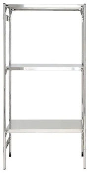 SCAFFALE in acciaio inox lineare con ripiani lisci regolabili cm. 60x40x150h