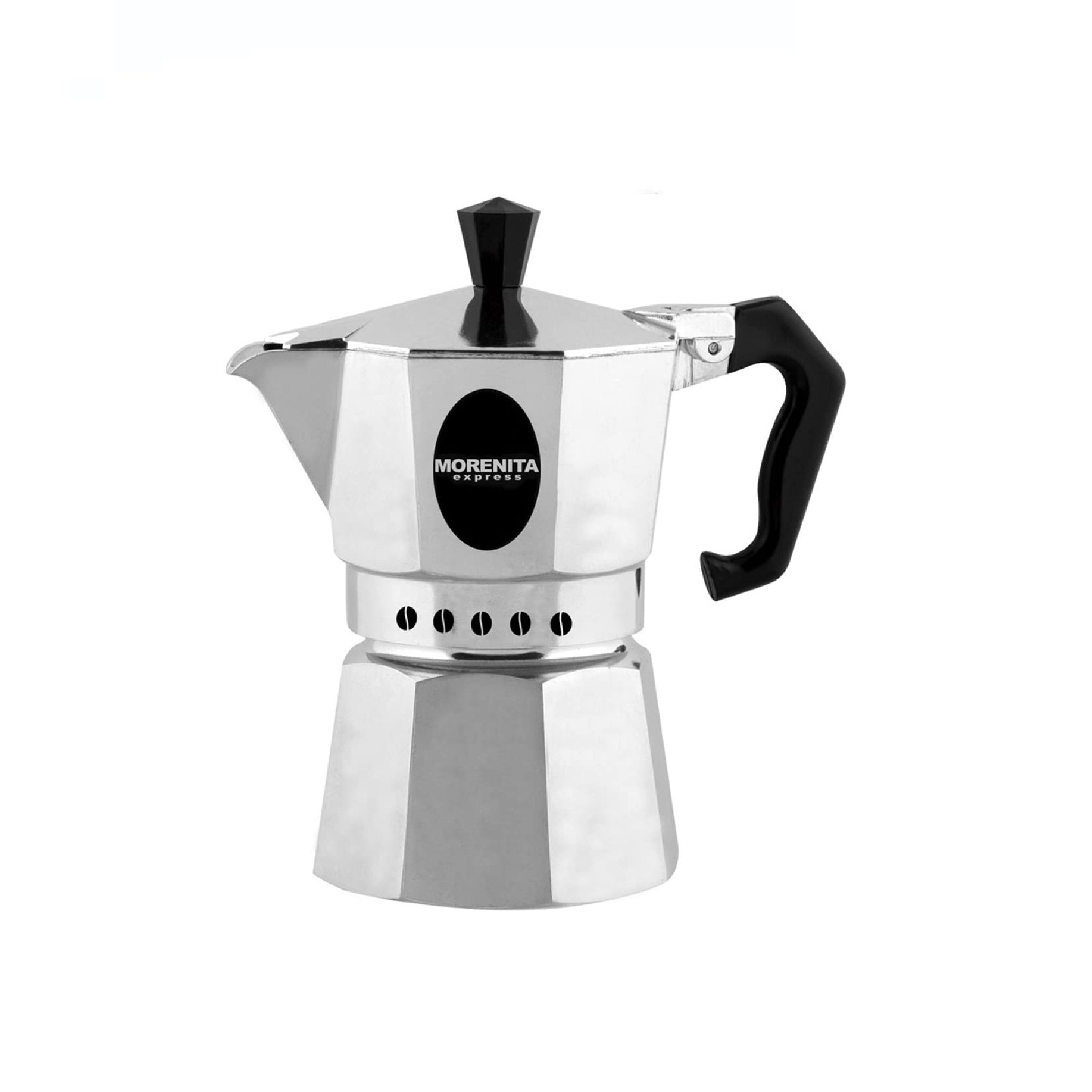 Caffettiera MORENITA BIALETTI alluminio maniglia antiscottatura 1-2-3-6-9 tazze 2 tazze