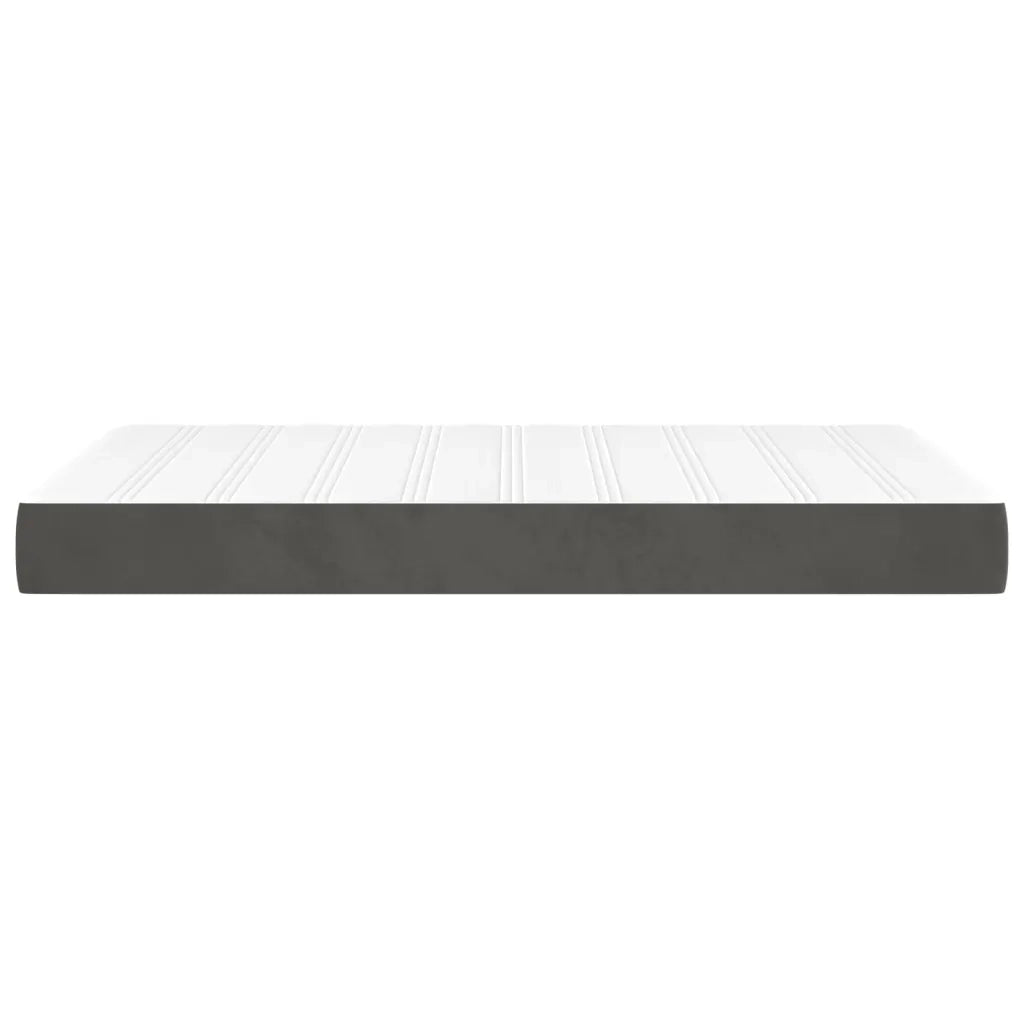Materasso a Molle Grigio Scuro 120x200x20 cm in Velluto cod mxl 49697