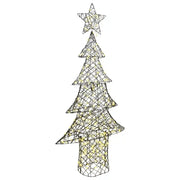 Albero di Natale | Decorazioni natalizie con 240 LED Bianco caldo 180 cm Rattan