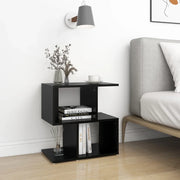 Comodino Nero 50x30x51,5 cm in Legno Multistrato 806366