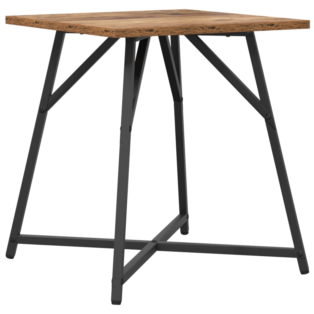 Tavolino 2 pz in Legno Riciclato e Metallo