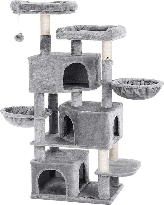 Cat Tower - Scaffolding for Cats - Cat Fence - Cat House - Cat Toy - Cat Playhouse - Light Gray