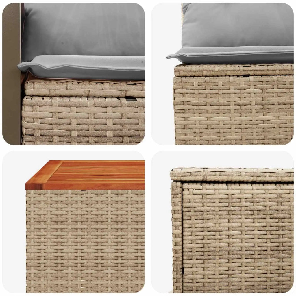 Set di divani 8 pz Beige e Grigio Chiaro 3448651