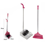 Trade Shop - Paletta In Acciaio 78 X 21 X 25 Cm + Scopa Pulizia Casa Ufficio Gancio 69550 -