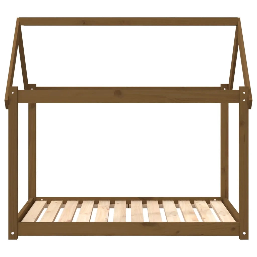 Cuccia per Cani Miele 111x80x100 cm in Legno Massello di Pino