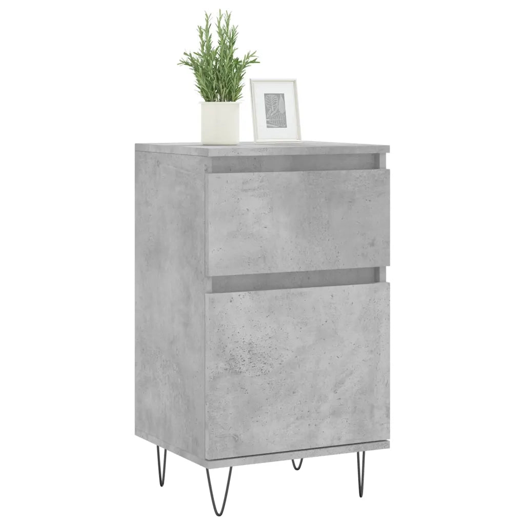 Credenza Grigio Cemento 40x35x70 cm in Legno Multistrato 831156