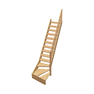 NORMANDIE - Scala a quarto di giro a destra con balaustro