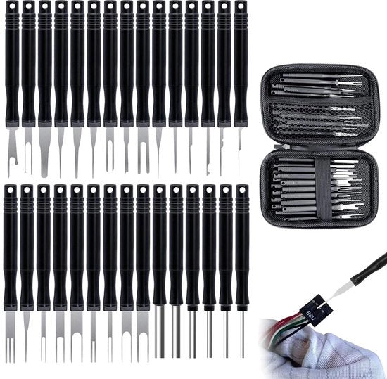 Set di strumenti di rimozione di terminali, 30 pezzi, con scatola di contenimento