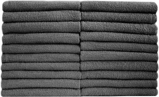 Set di tovaglioli per ospiti da 20 a 30x50 cm - grigio - 100% cotone
