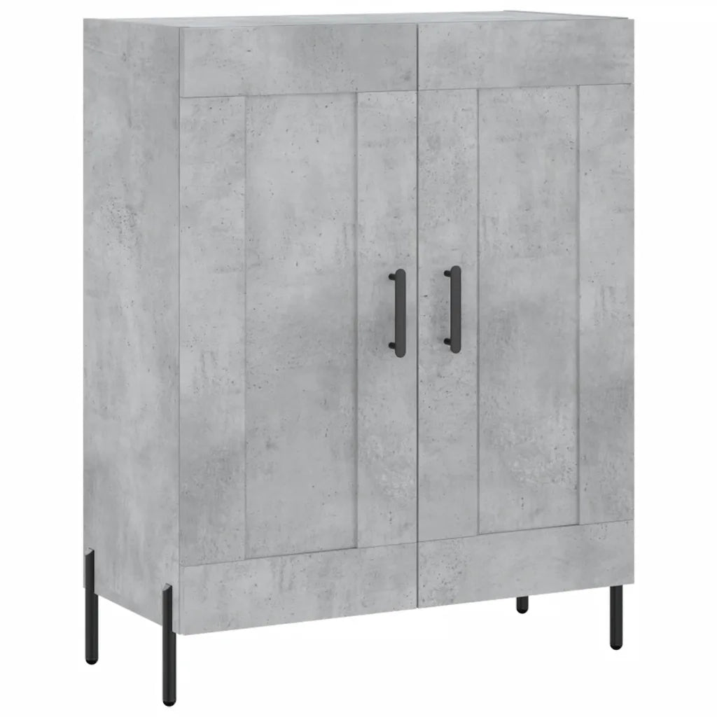 Credenza-Buffet-Armadio da cucina Grigio Cemento 69,5x34x180 cm in Legno Multistrato 736402