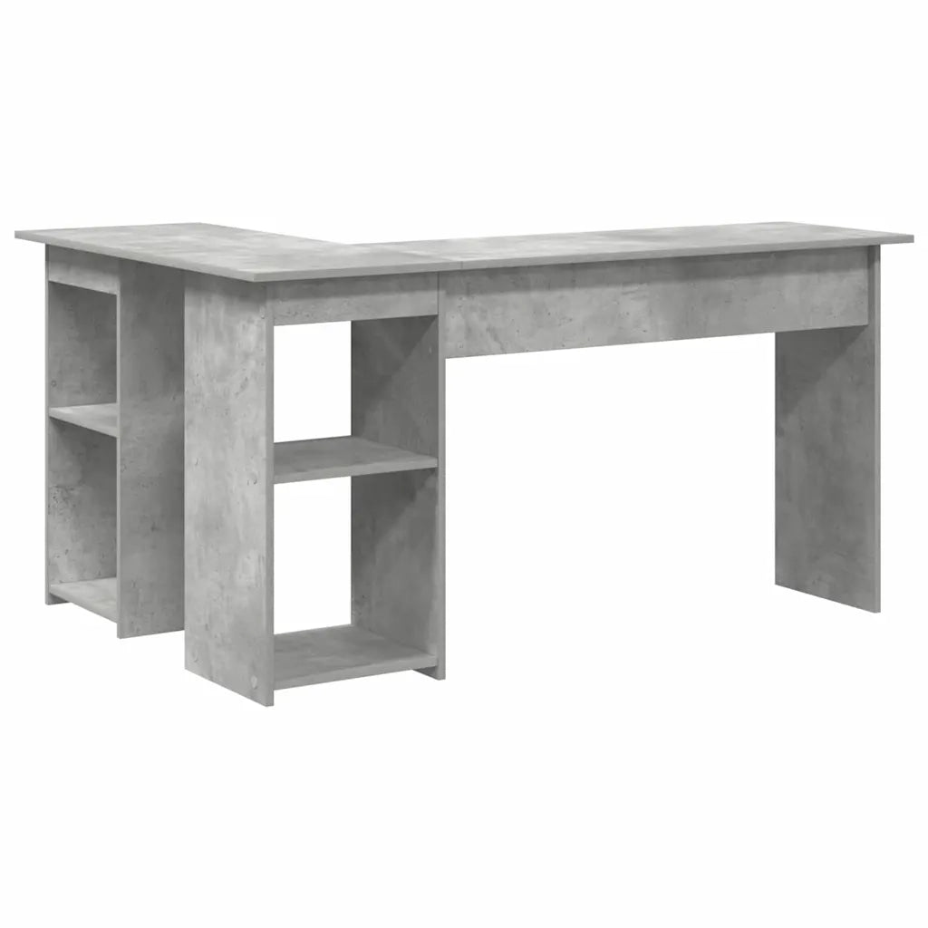 Scrivania | Tavolo da Ufficio Grigio cemento 142 x 102 x 73 cm Legno multistrato