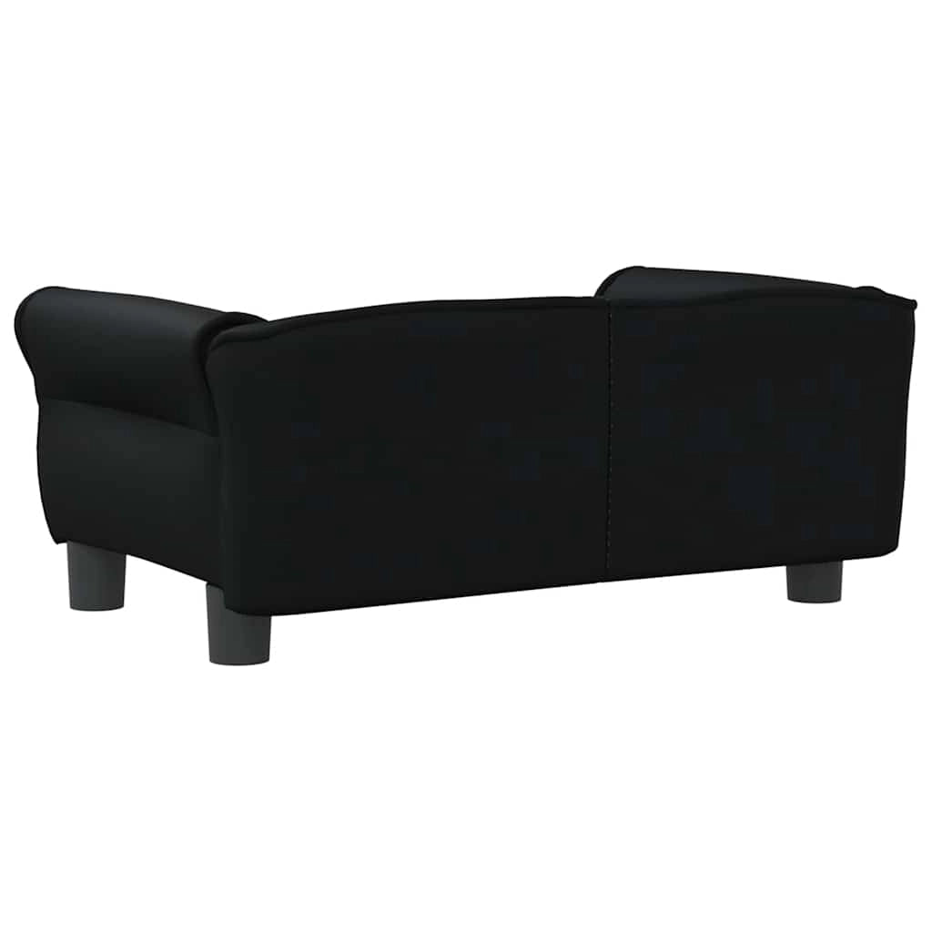Cuccia per cani comoda cesta da divano 70 x 45 x 30 cm similpelle nera 02_0042830