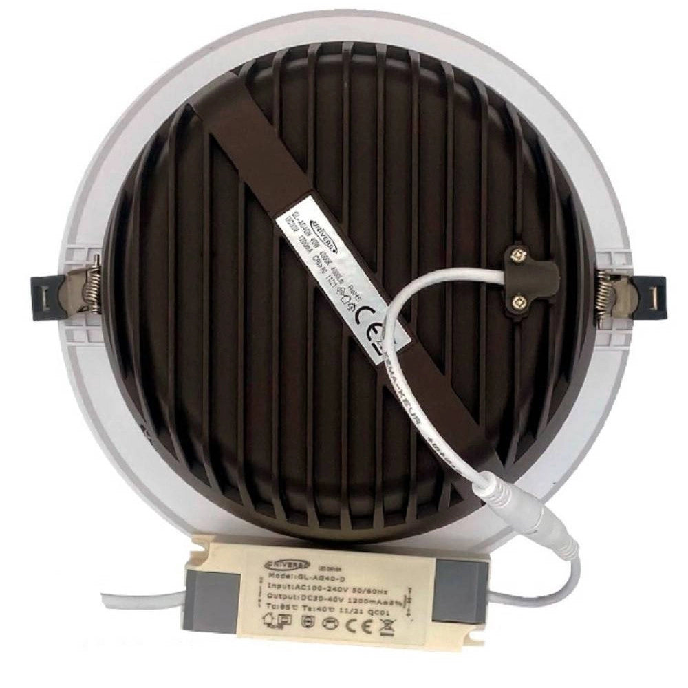 Trade Shop - Faretto Smd Led Da Incasso Rotondo 30w 3000lumen Luce Bianca 6500k 4000k Gl-ag30 -