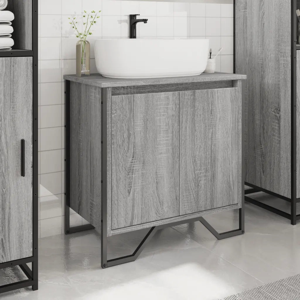 Mobile Lavabo | Armadio Lavabo Bagno Grigio Sonoma 60x35x60 cm in Truciolato
