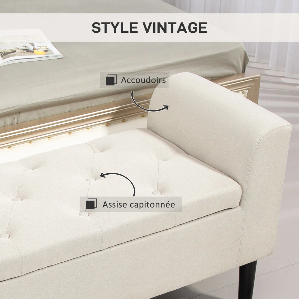 Divano a due posti contenitore con braccioli ¨C zephmum ¨C beige