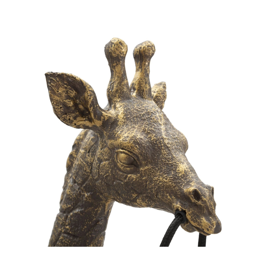 Lampada da Tavolo Giraffa, Oro, Poliresina, 40x22x80 cm