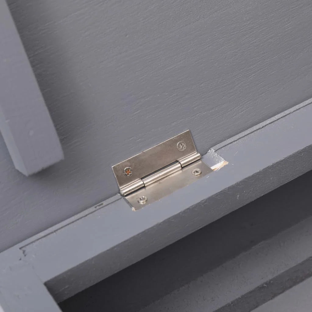 Scarpiera mobile contenitore per scarpe mobile per ingresso/corridoio/soggiorno 50 x 28 x 98 cm legno di Paulownia grigio 02_0021774